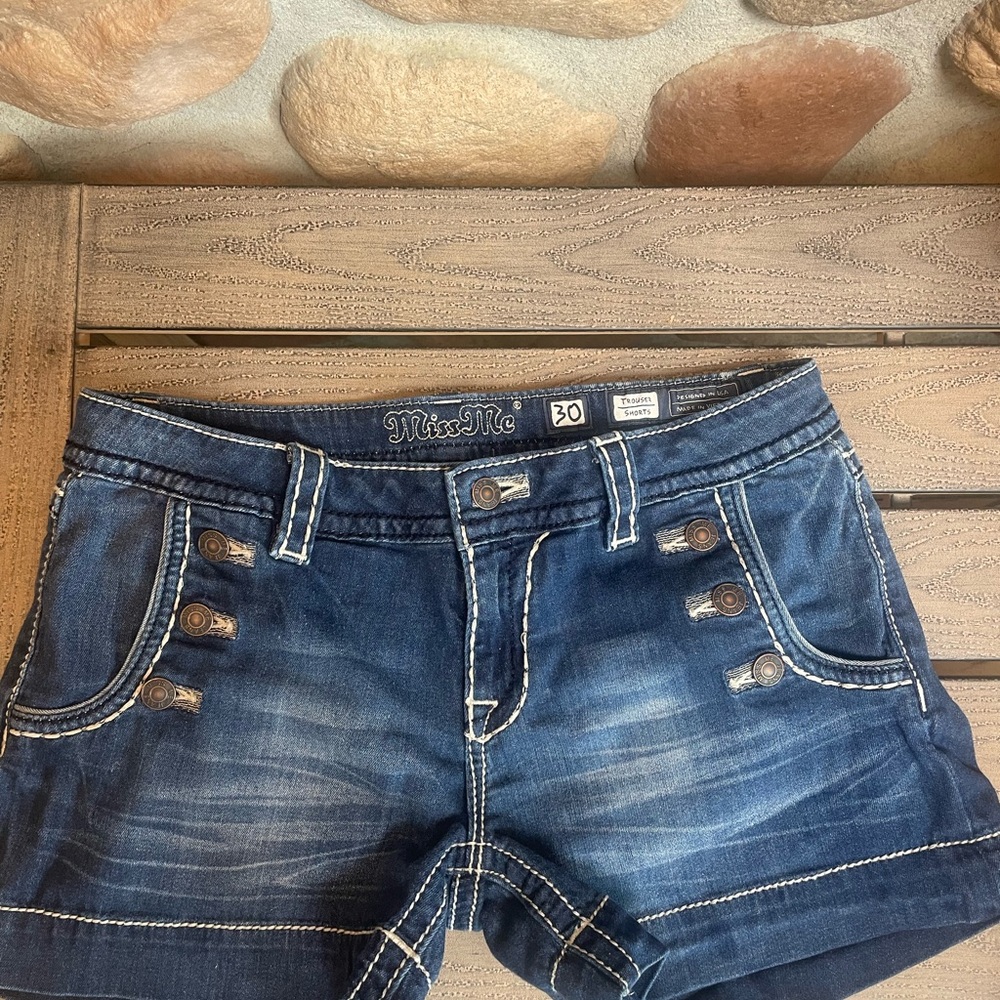 Miss Me Blue Jean Shorts